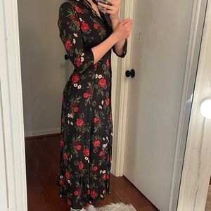 Zara floral maxi dress